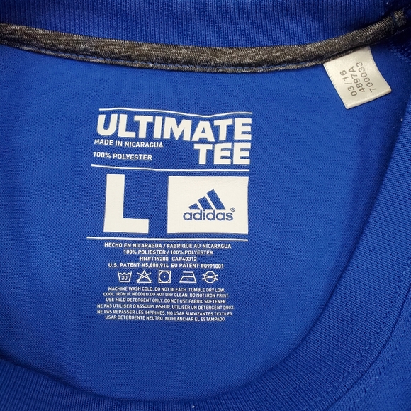 Adidas Climalite Golden State Warriors Shirt Men's Large Blue NBA Basketball - Picture 7 of 10